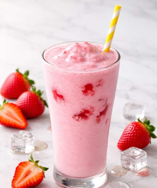 Strawberry-Flavored Thick Milkshake Strawberry-Flavored Thick Milkshake