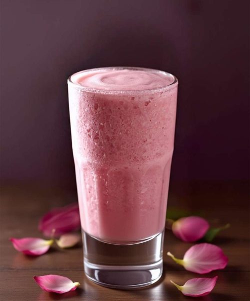 Rose-Flavored Thick Milkshake Rose-Flavored Thick Milkshake